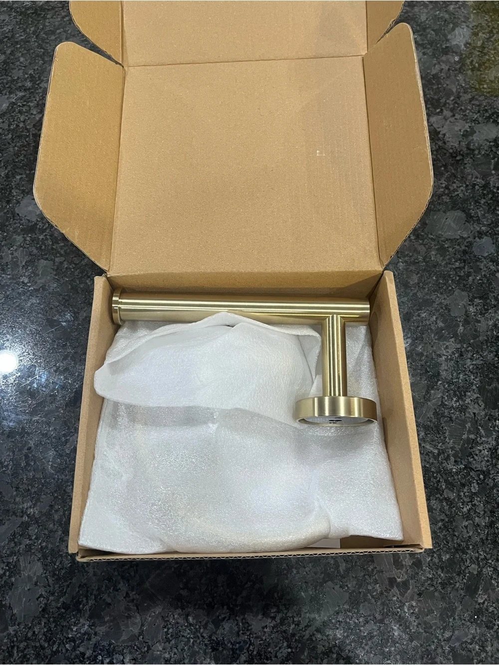 NEW! FAIRGIA Toilet Paper Holder Towel Ring Brushed Gold Bathroom Hardware